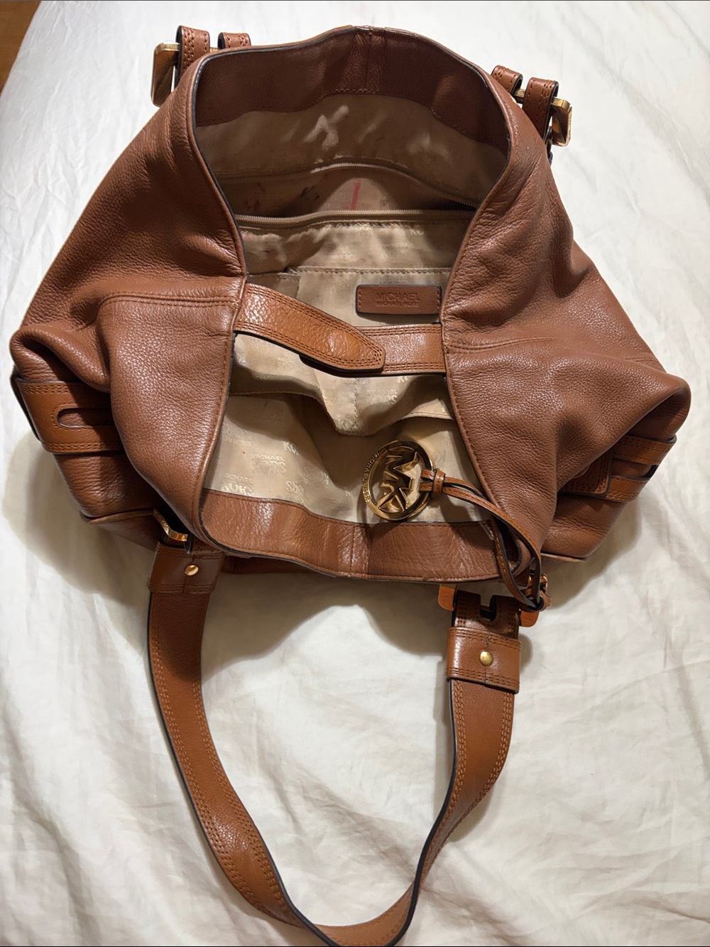 Michael Kors Brown Leather Shoulder Bag - Picture 5 of 6